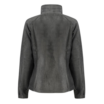 Black Polyester Women Sweatshirt