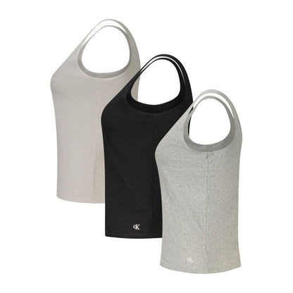 Black Cotton Womens Tank Top