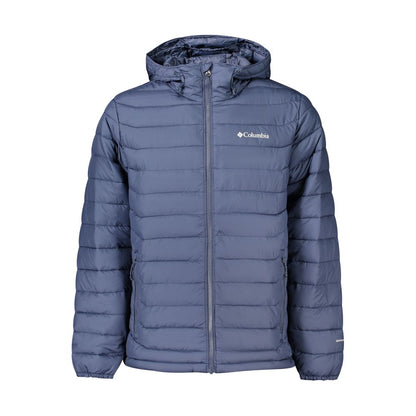 Blue Polyester Men's Jacket