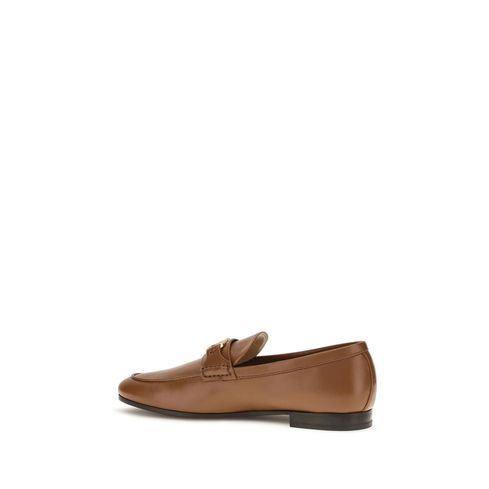 Brown Calf Leather Bos Taurus Slip-On Loafers