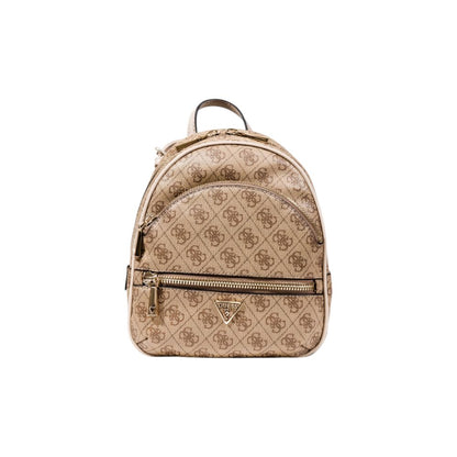 Beige Polyethylene Backpack