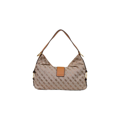 Beige Polyester Handbag