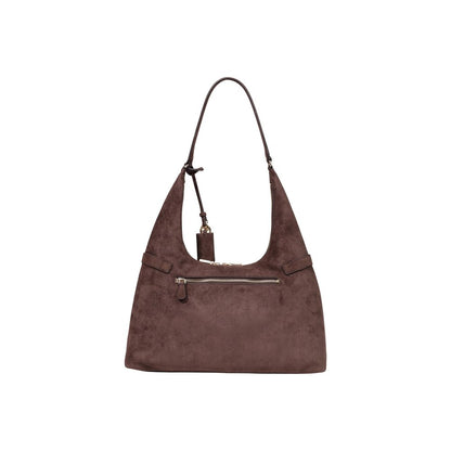 Brown Polyester Handbag