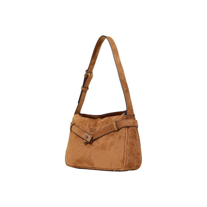 Brown Polyester Handbag