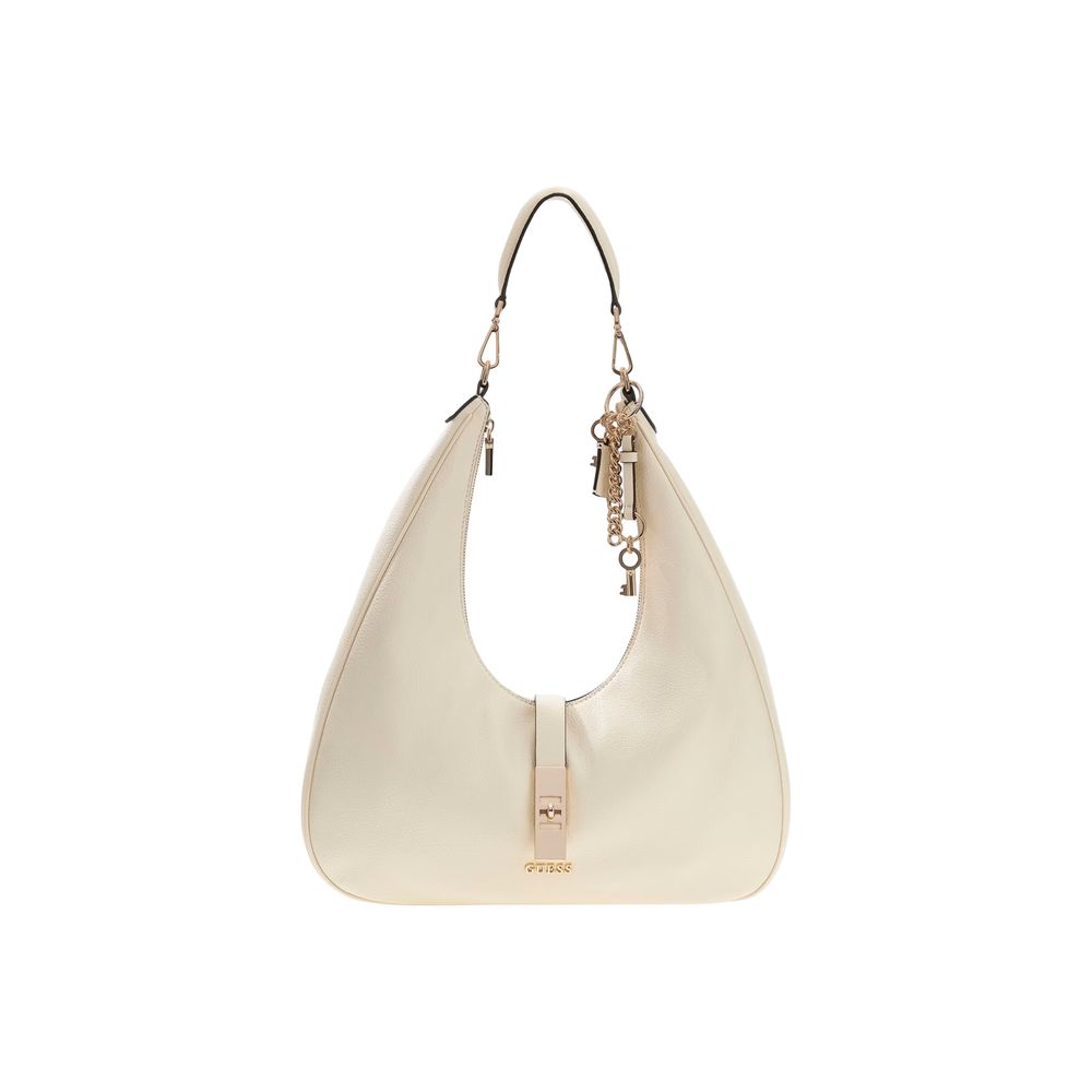 Cream Polyethylene Handbag