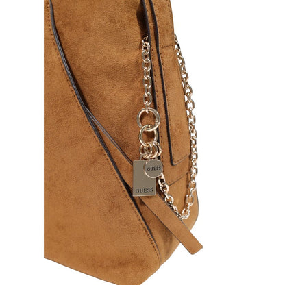Brown Polyester Handbag