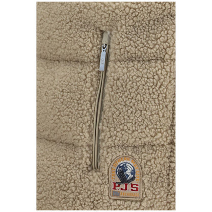 Beige Polyester Sleeveless Jacket