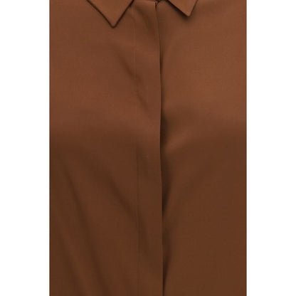 Brown Silk Blouse