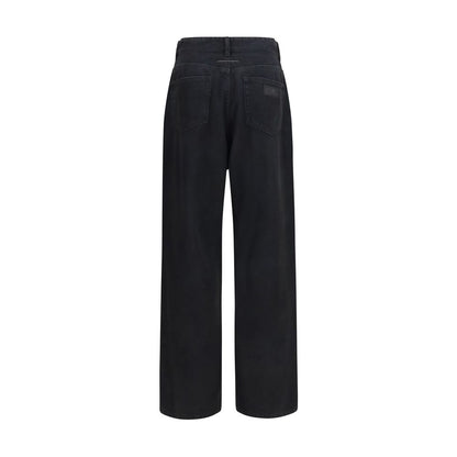 Black Cotton Relaxed Fit Jeans