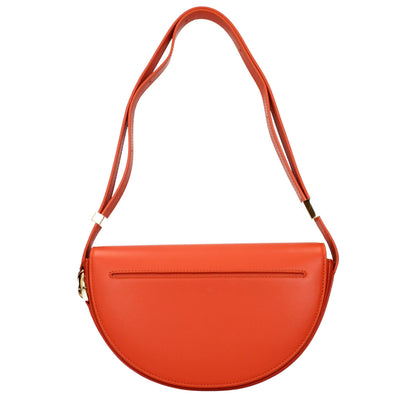 Orange Leather Shoulder Bag