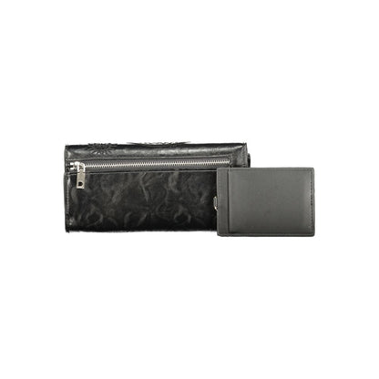Black Polyurethane Women's Wallet