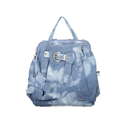 Blue Cotton Womens Backpack