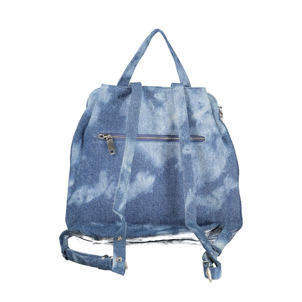 Blue Cotton Womens Backpack