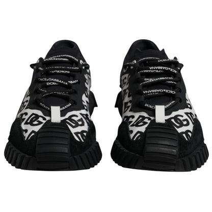 Black Logo Lace Up Low Top NS1 Sneakers Shoes