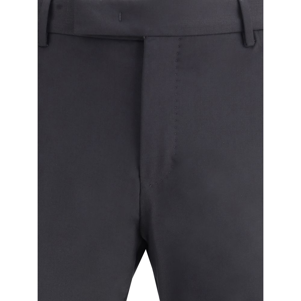Black Wool Oves Aries Casual Pants