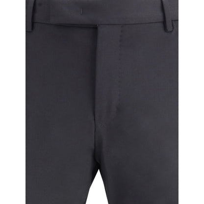 Black Wool Oves Aries Casual Pants