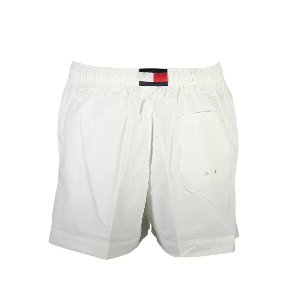 White Nylon Men's Swimwear