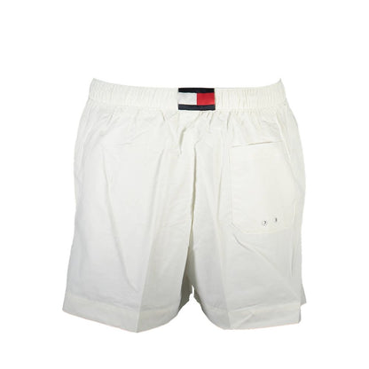 White Nylon Men's Swimwear