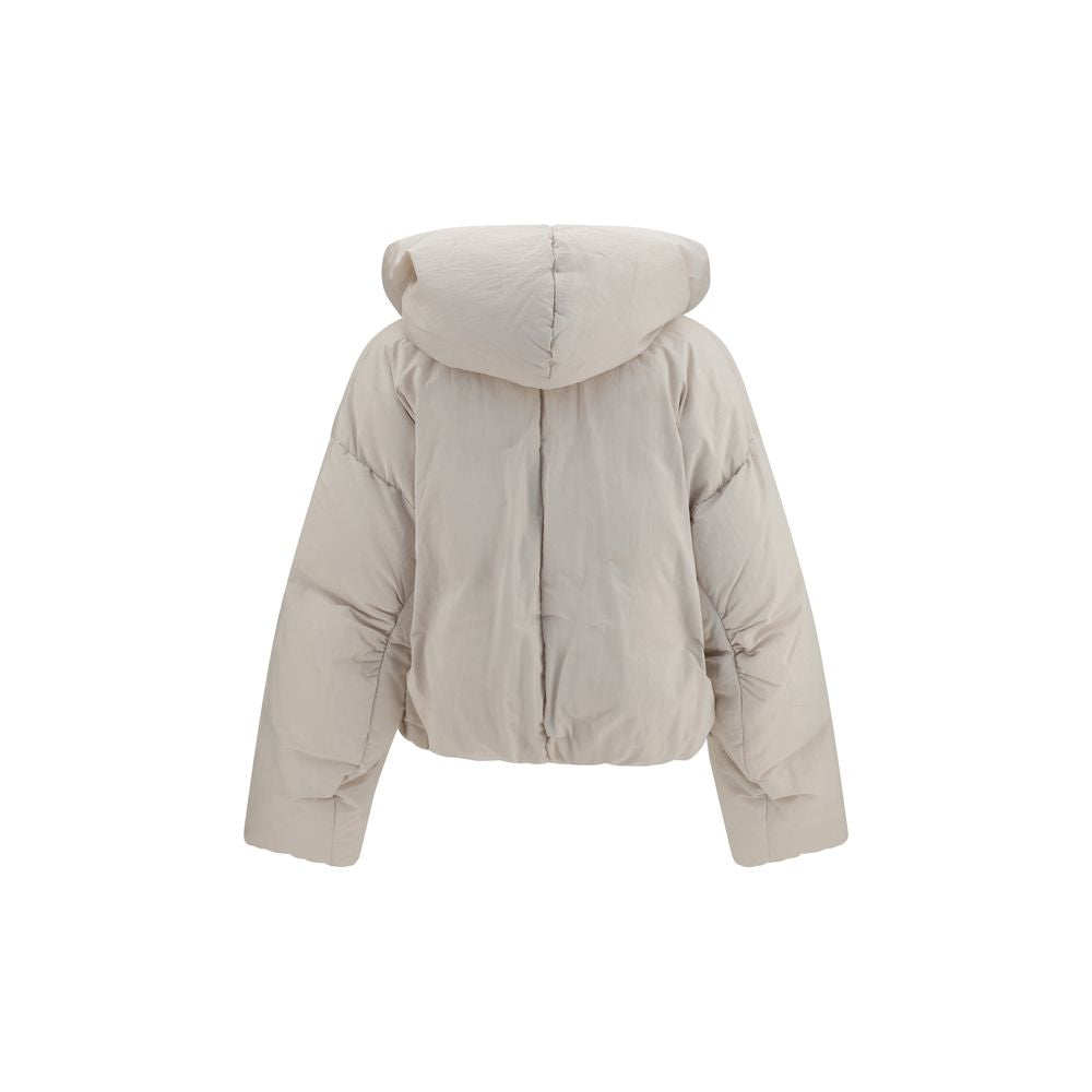 Gray Polyamide Full-Length Jacket
