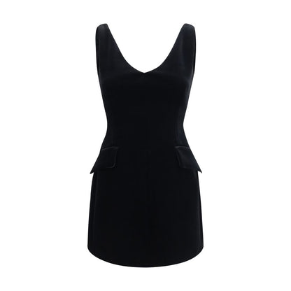Black Polyester Casual Dress