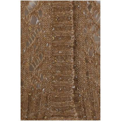 Brown Alpaca Vicugna Pacos Cardigan