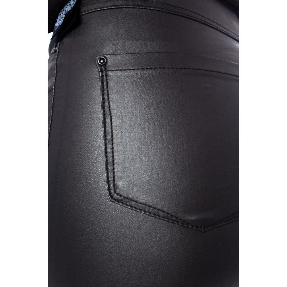 Black Viscose Skinny Jeans
