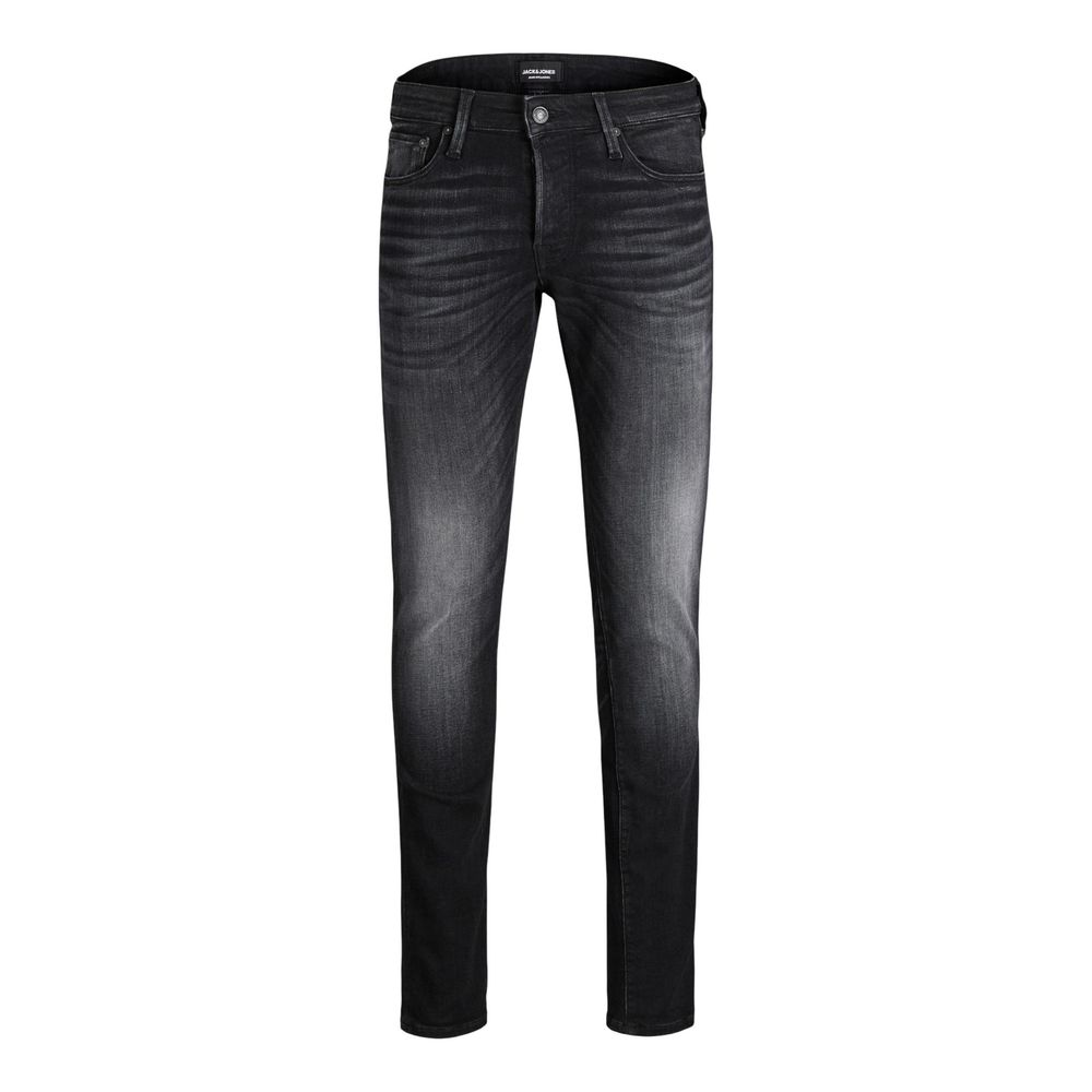 Black Cotton Skinny Jeans