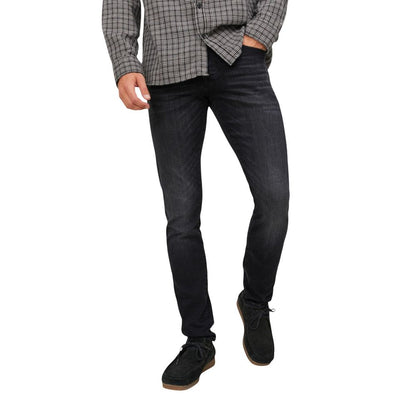 Black Cotton Skinny Jeans