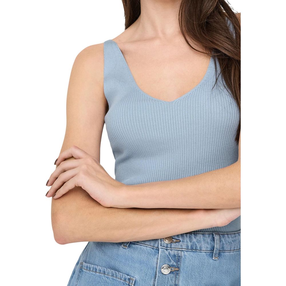 Blue Viscose Tank Tops