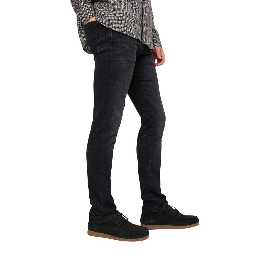 Black Cotton Skinny Jeans