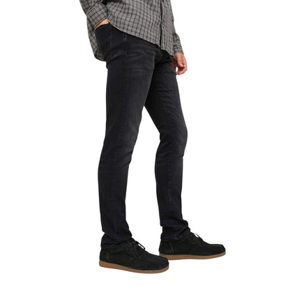 Black Cotton Skinny Jeans