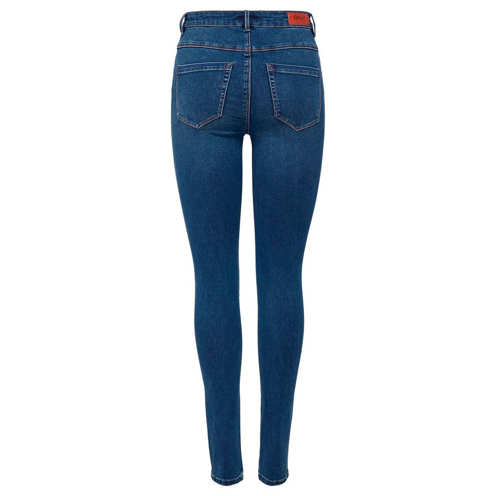 Blue Cotton Skinny Jeans