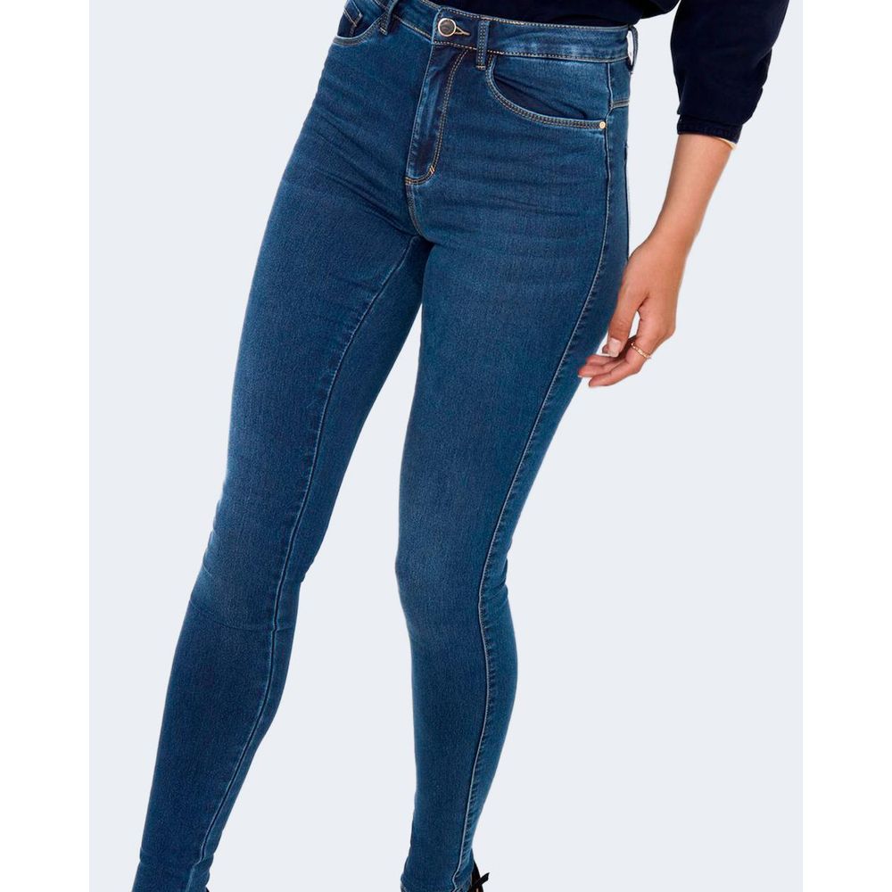 Blue Cotton Skinny Jeans
