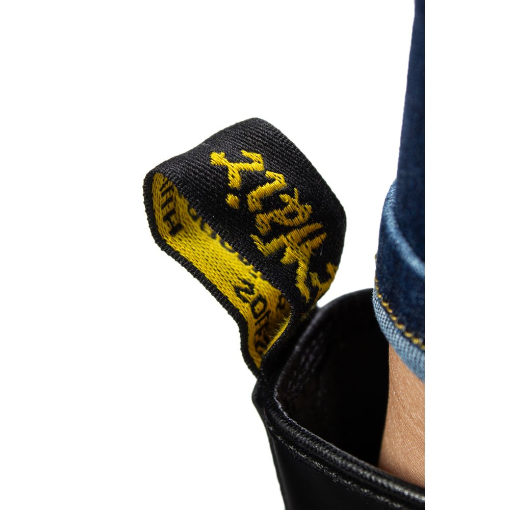 Black Leather Lace-Up Boots