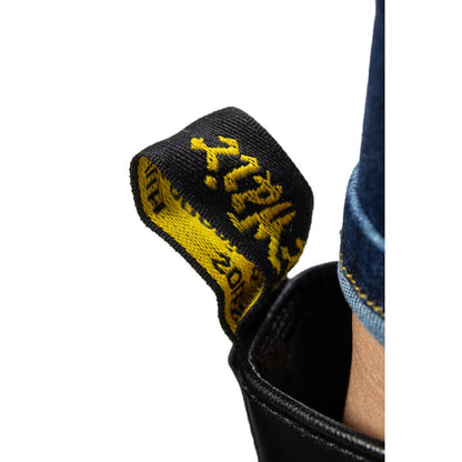 Black Leather Lace-Up Boots