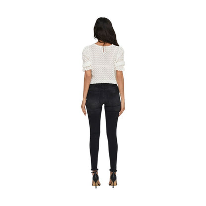 Black Cotton Skinny Jeans