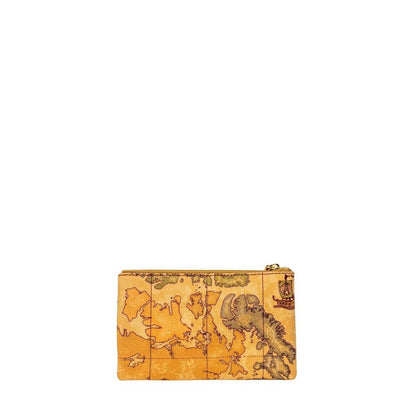 Beige Leather Clutch Bag