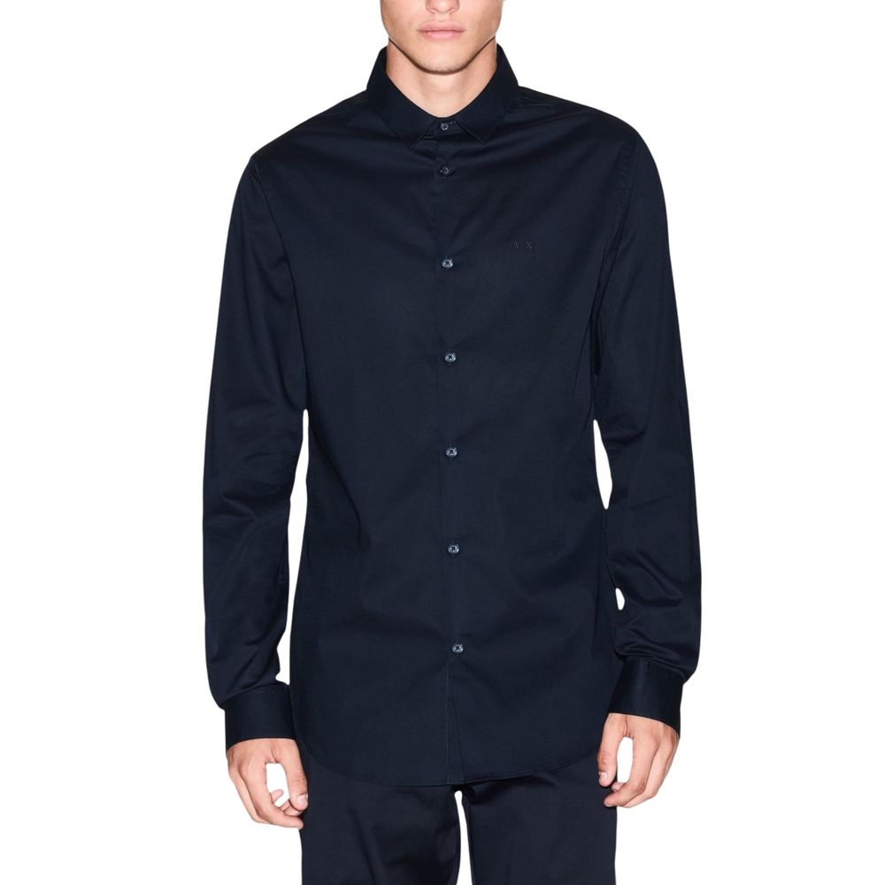 Blue Cotton Dress Shirt