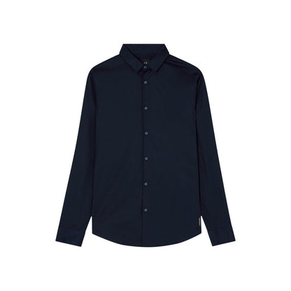 Blue Cotton Dress Shirt