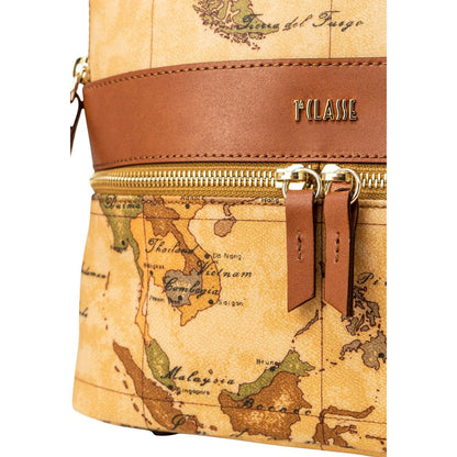 Beige Leather Backpack