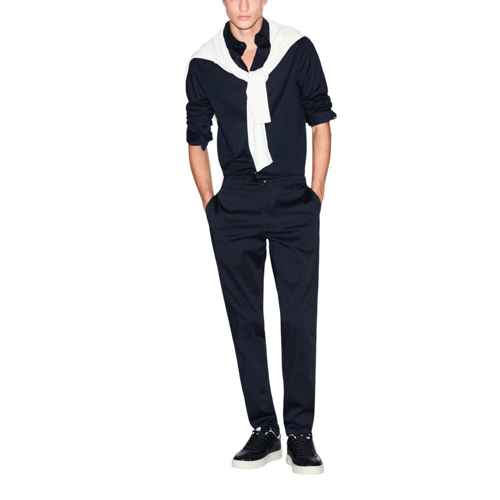 Blue Cotton Dress Shirt