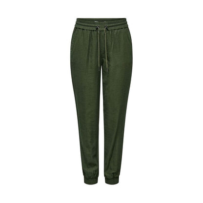 Green Viscose Casual Pants