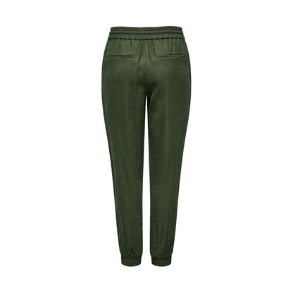 Green Viscose Casual Pants