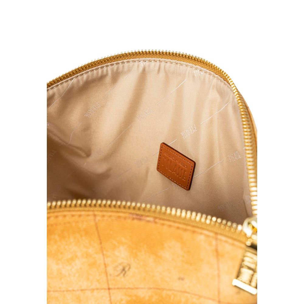 Beige Cotton Clutch Bag