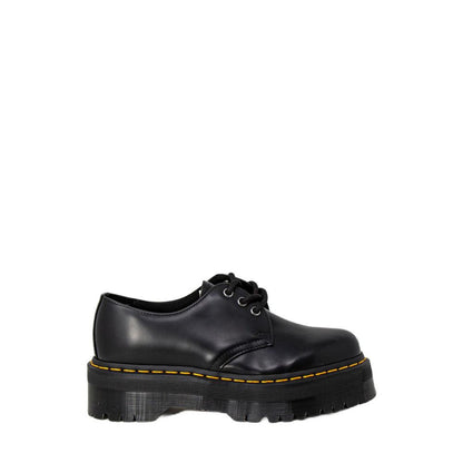 Black Leather Lace-Up Boots
