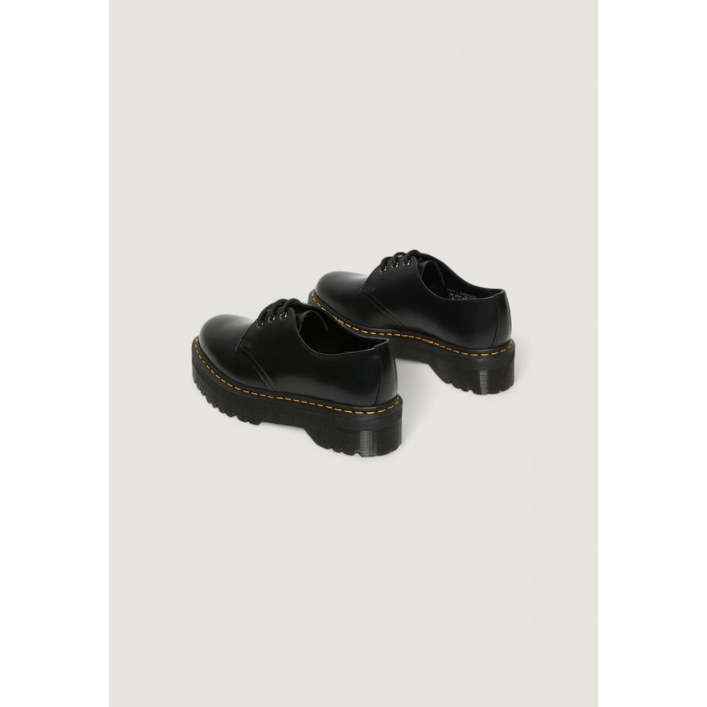 Black Leather Lace-Up Boots