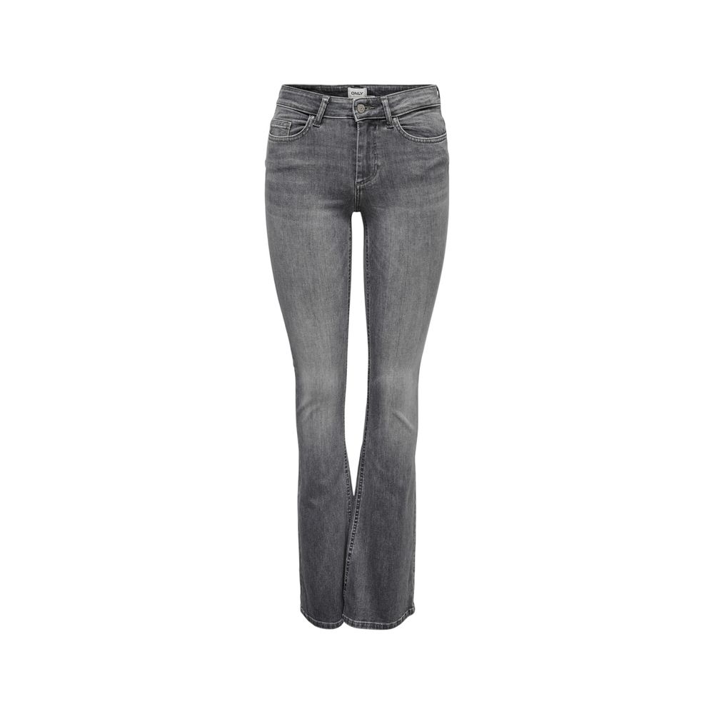 Gray Cotton Skinny Jeans