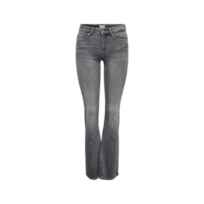 Gray Cotton Skinny Jeans
