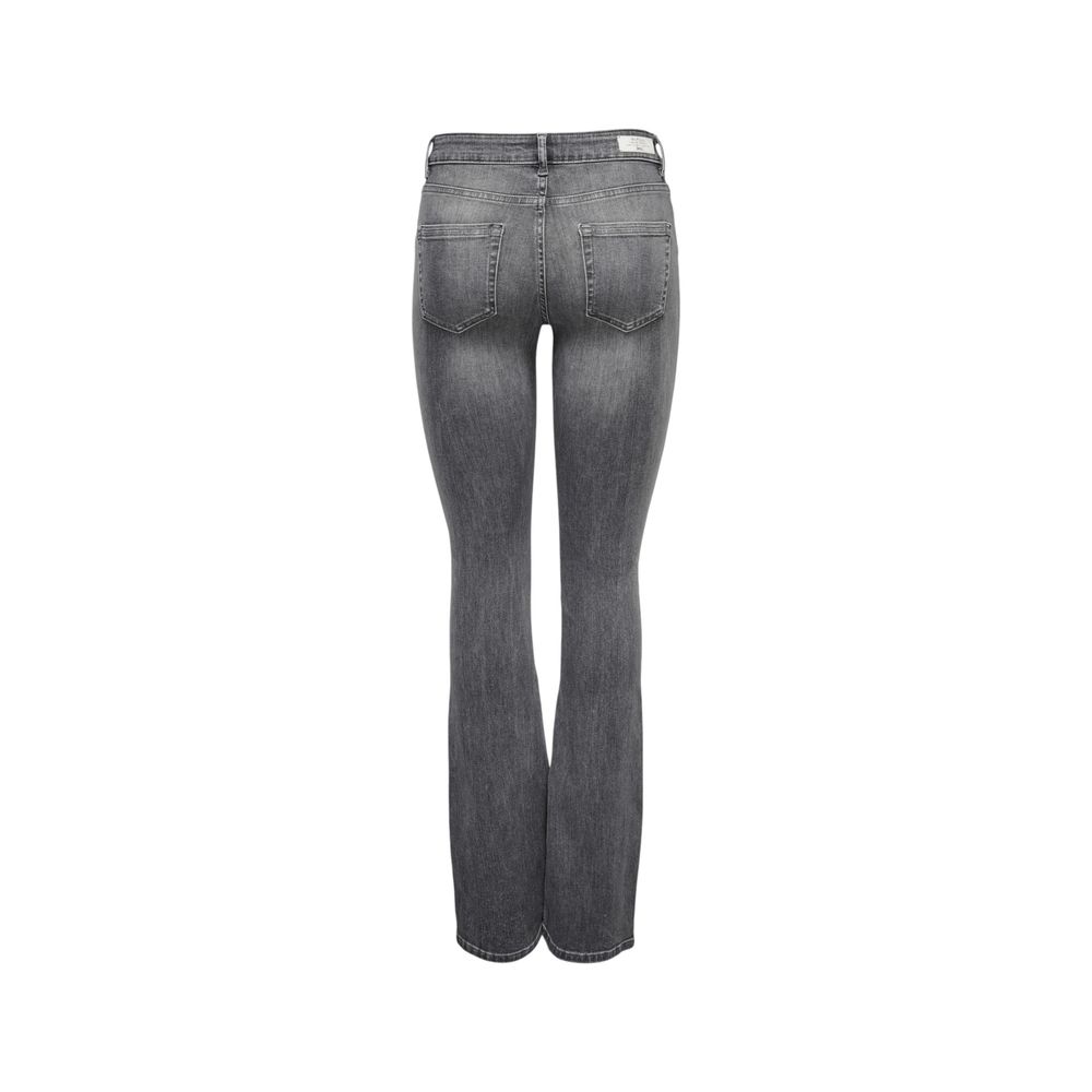 Gray Cotton Skinny Jeans