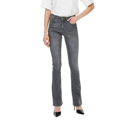 Gray Cotton Skinny Jeans